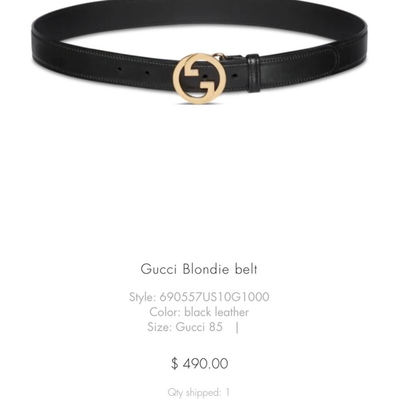 Gucci blondie black leather